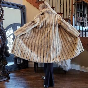 Like New, Silky Soft, Long Black Cross Mink Coat